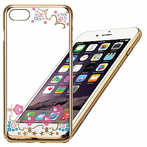 X-Fitted Пластиковый чехол С Кристалами Swarovski для Apple iPhone  6 / 6S Золото / Удачливый Цветок