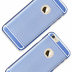X-Fitted Aizmugurējais Plastikata Apvalks Priekš Apple iPhone 6 / 6S Zils / Zebra