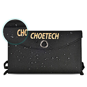 Choetech SC001 saules lādētājs 19W / 2x USB 2.4A / melns