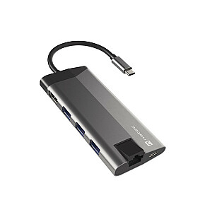 NATEC MULTIPORT FOWLER PLUS USB-C, HDMI 4K, RJ45