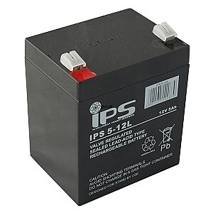 MPL IPS IPS 5-12L UPS akumulators VRLA AGM svina skābes akumulators bez apkopes 12V 5Ah melns