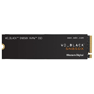 SSD WESTERN DIGITAL Black SN850X 2TB M.2 PCIE NVMe Write speed 6600 MBytes/sec Read speed 7300 MBytes/sec 2.38mm TBW 1200 TB WDS200T2X0E