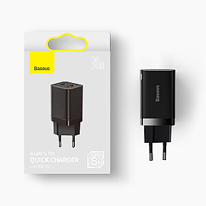 Baseus Super Si Pro Quick Charger USB + USB-C 30W (white)