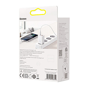 Baseus Super Si Pro Quick Charger USB + USB-C 30W (white)