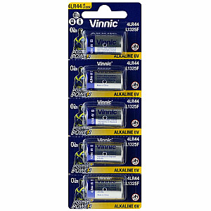 Akumulators Vinnic 4LR44/L1325F/544A/A544 5 gab.