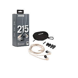 Shure SE215 Pro vadu austiņas, ieliekamas austiņas, skatuve/studija, caurspīdīgas