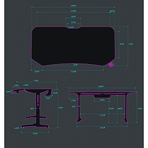 Стол для компьютерных игр Ultradesk Frag XXL Black