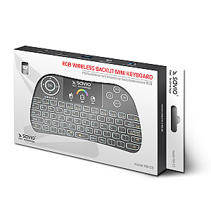 SAVIO KW-03 Беспроводная мини клавиатура с подсветкой RGB TV Box, Smart TV, приставки, ПК KW-03