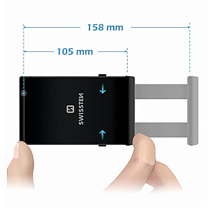 Swissten S-Grip T1-HK Universāls Auto Stiprinājums Planšetēm / Telefoniem / GPS