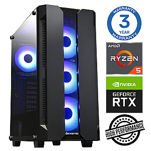 Dators spēlēm INTOP Ryzen 5 5500 16GB 250SSD M.2 NVME RTX3050 8GB no-OS