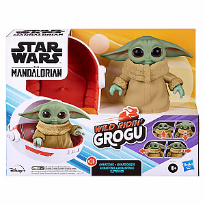 STAR WARS Интерактивная мягкая игрушка Wild Ridin´ Grogu, 12 cm