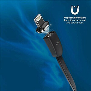 PROMATE Quiver Salokāms magnētiskais kabelis USB-C uz USB-C / Lightning / microUSB / 1m