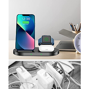 Swissten Wireless Charger 3in1 Беспроводное зарядное устройство 15W