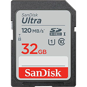 SanDisk Ultra SDHC 32 GB 10. klases UHS-I/U1 karte (SDSDUN4-032G-GN6IN)