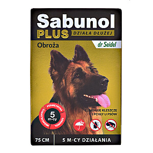 SABUNOL PLUS - blusu un ērču kaklasiksna suņiem 75 cm