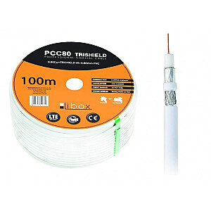 Libox Kabel koncentryczny PCC80 100m koaksiālais kabelis RG-6/U White