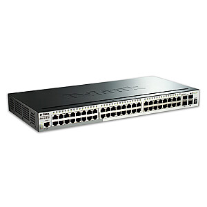 D-Link DGS-1510-52X tīkla slēdzis pārvaldīts L3 Gigabit Ethernet (10/100/1000) 1U melns