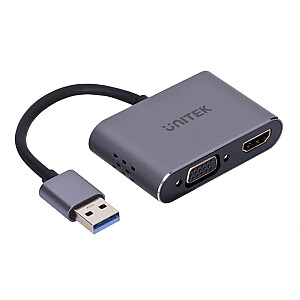 АДАПТЕР UNITEK USB-A - HDMI & VGA, FULLHD, M/F