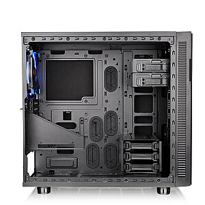 Rūdīta stikla Thermaltake Suppressor F31 - melns