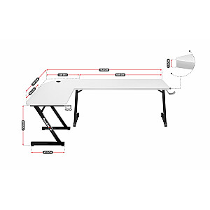 SPĒĻU GALDS HUZARO HERO 7.0 WHITE