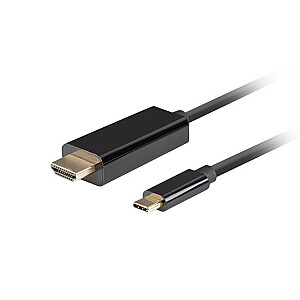 КАБЕЛЬ LANBERG USB-C(M)->HDMI(M) 1M 4K 60HZ ЧЕРНЫЙ