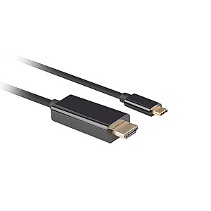 КАБЕЛЬ LANBERG USB-C(M)->HDMI(M) 1M 4K 60HZ ЧЕРНЫЙ