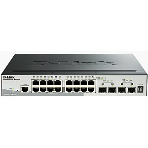 D-Link DGS-1510-20 tīkla slēdzis, pārvaldīts L3 Gigabit Ethernet (10/100/1000) melns