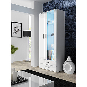 Cama шкаф-витрина SOHO S6 2D2S белый/белый глянец