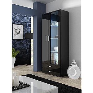Cama шкаф-витрина SOHO S6 2D2S черный/черный глянец