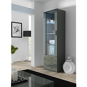 Cama шкаф-витрина SOHO S1 серый/серый глянец