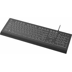 Krux Ergo Line vadu melnā ASV tastatūra (KRX0072)