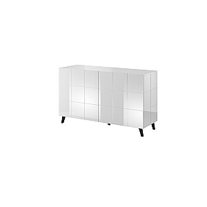 Kumode Cama 2D REJA white gloss/white gloss