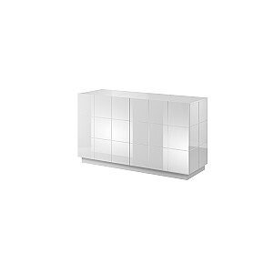 Kumode Cama 2D REJA white gloss/white gloss