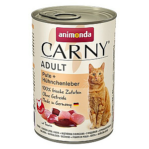 ANIMONDA Cat Carny Adult Turkey с куриной печенью - влажный корм для кошек - 400г