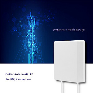 Antena Qoltec 57020 4G LTE | 14 dBi | Atvērt