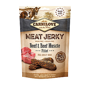 CARNILOVE Jerky liellopu gaļa ar liellopa muskuļu fileju - suņu kārums - 100 g