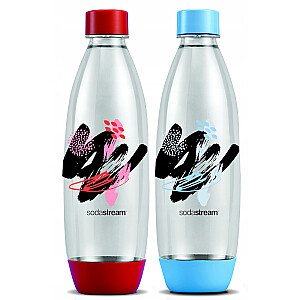 Литровая бутылка SodaStream синий и красный Fuse Twinpack
