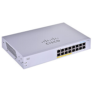 Cisco CBS110 nepārvaldīts L2 Gigabit Ethernet (10/100/1000) Power over Ethernet (PoE) 1U pelēks