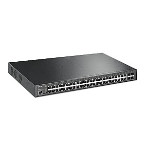 TP-Link TL-SG3452XP JetStream PoE slēdzis pārvaldīts L2+ Gigabit Ethernet (10/100/1000) Power over Ethernet (PoE) 1U melns