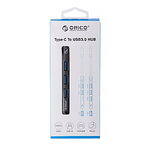 ORICO HUB USB-C 4XUSB-A 3.1 GEN1, 5Gb/s, alumīnijs