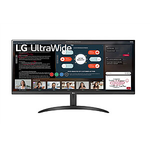 LG 34WP500-B 34 ", IPS, UltraWide FHD, 2560 x 1080 pixels, 21:9, 5 ms, 250 cd/m², Black, Headphone Out, HDMI ports quantity 2