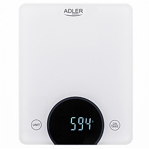 Adler Kitchen Scale AD 3173w Maximum weight (capacity) 10 kg, Graduation 1 g, Display type LED, White