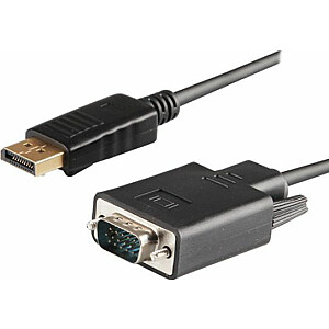 Кабель Elmak DisplayPort - D-Sub (VGA) 1,8 м, черный (SAVIO CL-92)