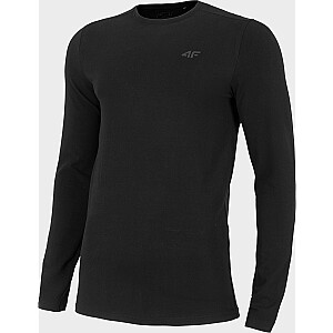 4f vīriešu T-krekls ar garām piedurknēm H4Z22-TSML350 Deep Black, XL