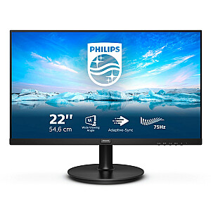 Philips V Line 222V8LA/00 datora monitors 54,6 cm (21,5 collas) 1920 x 1080 pikseļi Full HD LCD melns