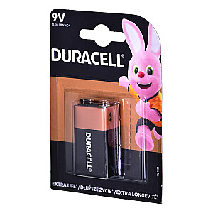 Duracell 6LR61 vienreizējās lietošanas 9V sārma baterija