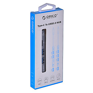 ORICO HUB USB-C 3X USB-A, MICROSD LASĪTĀJS, 5 Гбит/с