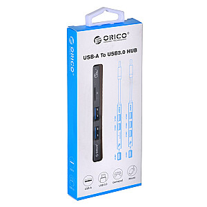 ORICO HUB USB-C 3X USB-A, MICROSD, 5Gb/s, alumīnijs