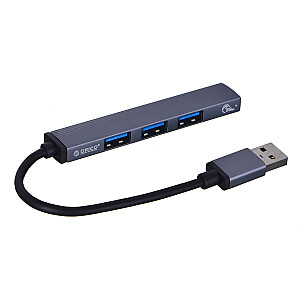 ORICO HUB USB-C 4X USB-A (3X2.0, 1X3.0), алюминий