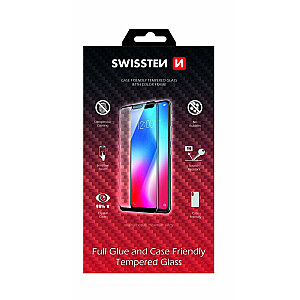 Swissten Full Face Tempered Glass Aizsargstikls Pilnam Ekrānam Apple iPhone 14 Pro Melns